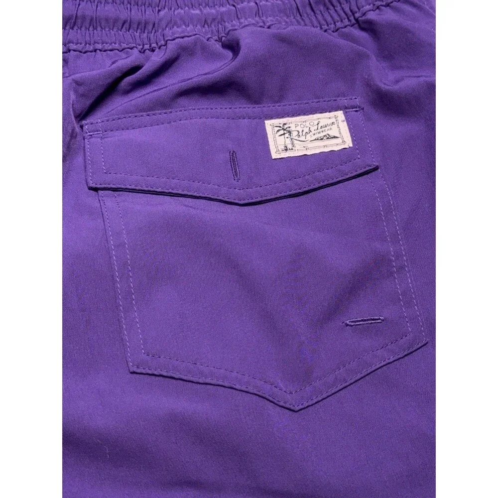 Polo Ralph Lauren Lined Swim Trunks Board Shorts Purple Men's Size 2XL